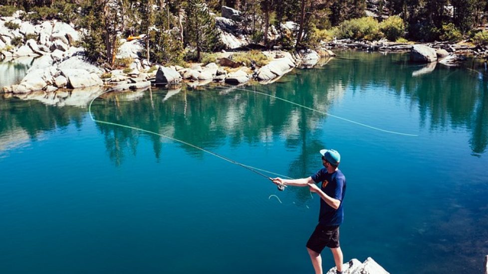 man fishing