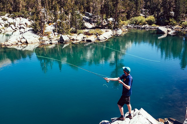 man fishing